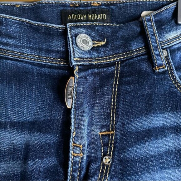 Anthony Morato Men's Dark Indigo Fredo Skinny Denim Jeans - Picture 4 of 10